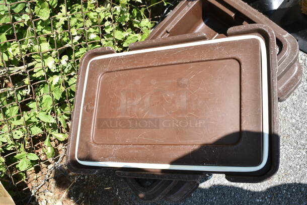 2 Carlisle WPC140 Brown Poly Insulated Catering Food Case. 2 Times Your Bid!  - Image 4 of 5