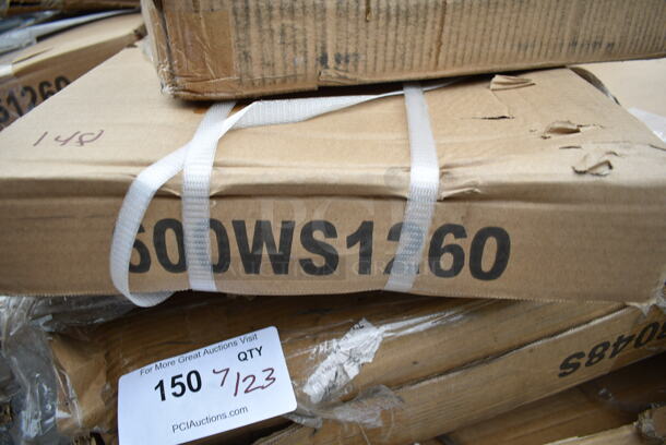 2 BRAND NEW SCRATCH AND DENT! Regency 600WS1260 18 Gauge Stainless Steel 12" x 60" Solid Wall Shelf. 2 Times Your Bid! May Be Missing Pieces.  - Image 4 of 4