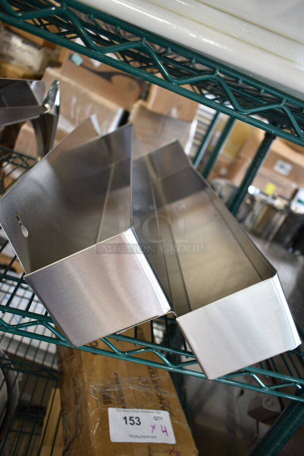 Two Tier Lot of BRAND NEW SCRATCH AND DENT! Items Including Steelton 712B5530D Stainless Steel Double Tier Speed Rail - 30", Clear Poly Beverage Holder Dispenser, Stainless Steel Drop In Bins, Oval Plates, Cutting Boards. - Image 9 of 10