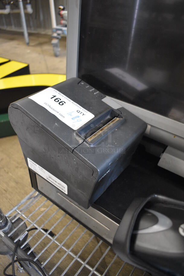Par 15" POS System Monitor, Epson Model M244A Receipt Printer, Verifone Credit Card Reader, Barcode Scanner and Metal Cash Drawer - Image 4 of 6