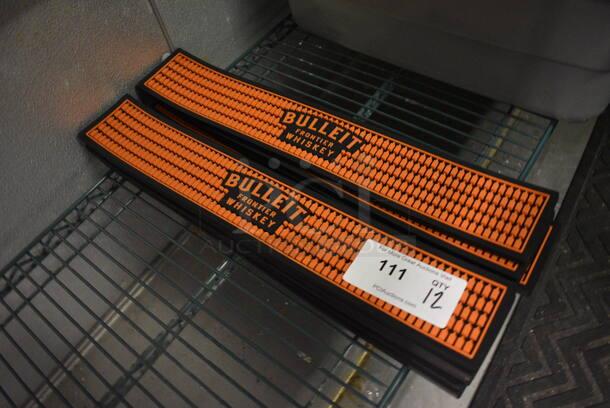 12 Bulleit Orange and Black Bar Mats. 21x3.5x0.5. 12 Times Your Bid! (kitchen) - Image 2 of 3