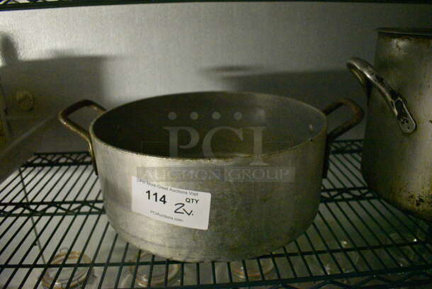 2 Various Metal Stock Pots. 18.5x14.5x6, 16x13x11. 2 Times Your Bid! (kitchen) - Image 2 of 3