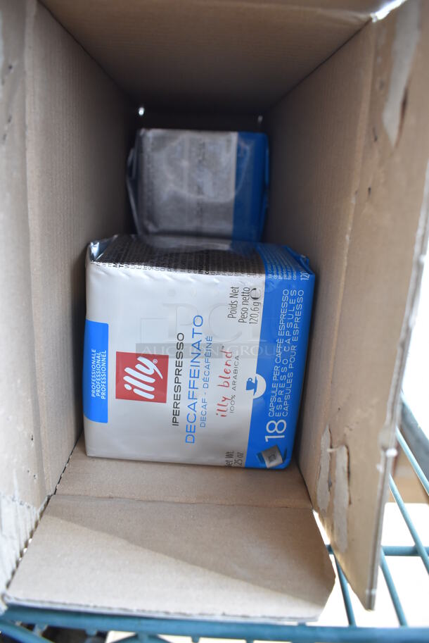 ALL ONE MONEY! Lot of Green Finish 5 Tier Shelving Unit on Commercial Casters w/ Contents Including Glass Bottles, Glass Bowls, Metal Baskets, Ceramic Bowl, Fabric, Decaf Coffee Blend. BUYER MUST DISMANTLE. PCI CANNOT DISMANTLE FOR SHIPPING. PLEASE CONSIDER FREIGHT CHARGES. 36x18x92 - Image 6 of 12