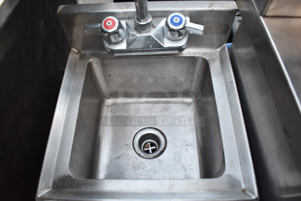 Stainless Steel Single Bay Sink w/ Faucet and Handles. Bay 9x9x6 - Image 3 of 5