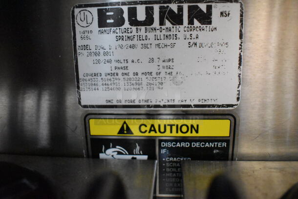 Bunn DUAL D Stainless Steel Commercial Countertop Coffee Machine w/ Hot Water Dispenser, 2 Metal Brew Baskets and Metal Satellite Servers. 120/240 Volts, 1 Phase. 18x24x29.5 - Image 5 of 5