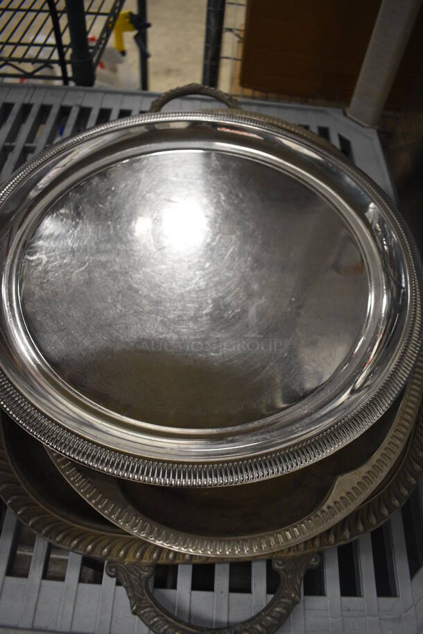 ALL ONE MONEY! Lot of 6 Various Serving Trays! Includes 15x15x0.5 - Image 5 of 7