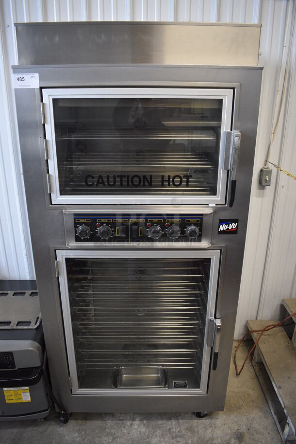 Nu Vu Model SUB-123 Stainless Steel Commercial Electric Powered Oven Proofer on Commercial Casters. 208 Volts, 3 Phase. 36x28x77