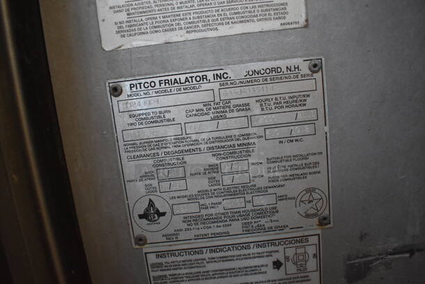 Pitco Frialator DD24RUFM Stainless Steel Commercial Natural Gas Powered Donut Fryer w/ Grease Trap. 72,000 BTU. 29x43x56 - Image 9 of 9