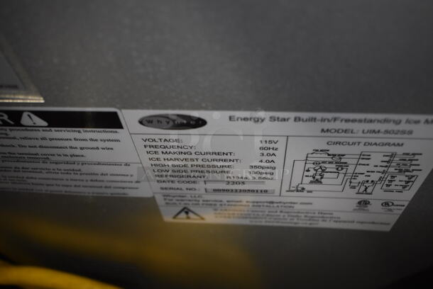 BRAND NEW! Whynter UIM-502SS Stainless Steel Self Contained Ice Machine. 115 Volts, 1 Phase. 15x24x33 - Image 8 of 8