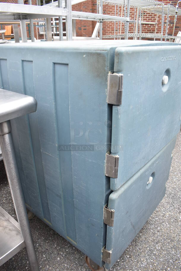 Cambro Blue Poly Insulated 2 Half Size Door Portable Cabinet on Commercial Casters. 25x32x42 - Image 3 of 8