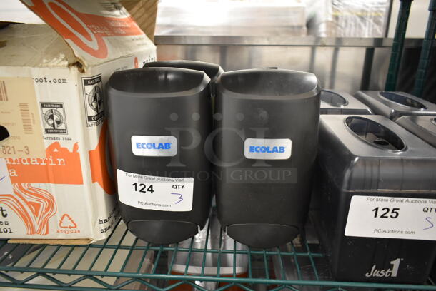 ALL ONE MONEY! Lot of 3 Ecolab Poly Wall Mount Soap Dispensers.  - Image 1 of 3
