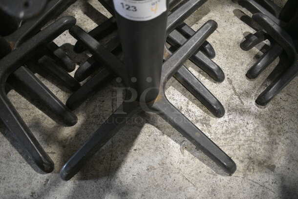 4 Black Metal Table Bases. 33x33x28. 4 Times Your Bid! - Image 3 of 4