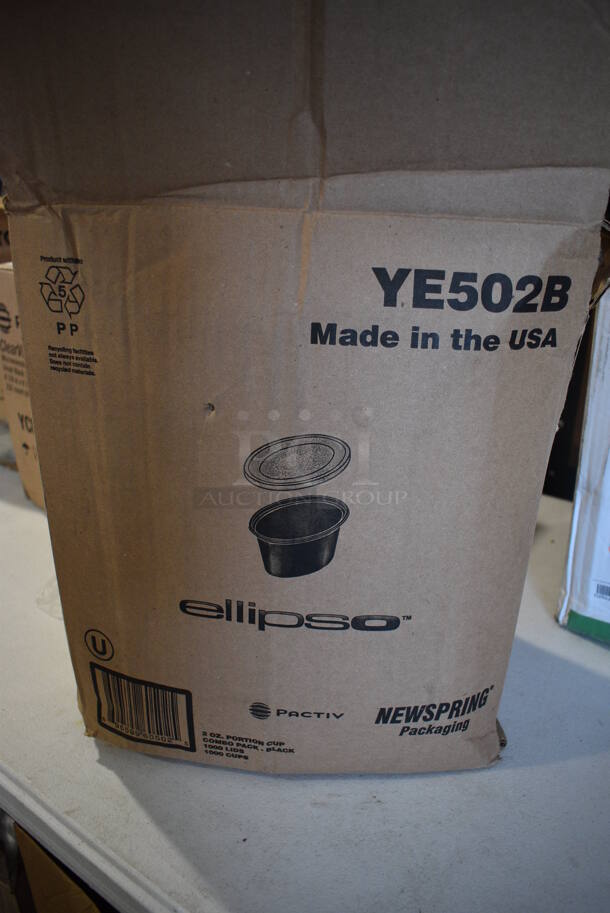 Box of Black Plastic Container Bases and Clear Lids - Image 3 of 3