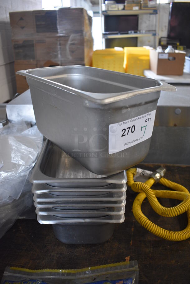 7 Stainless Steel 1/3 Size Drop In Bins. 1/3x4, 1/3x6. 7 Times Your Bid! - Image 3 of 3