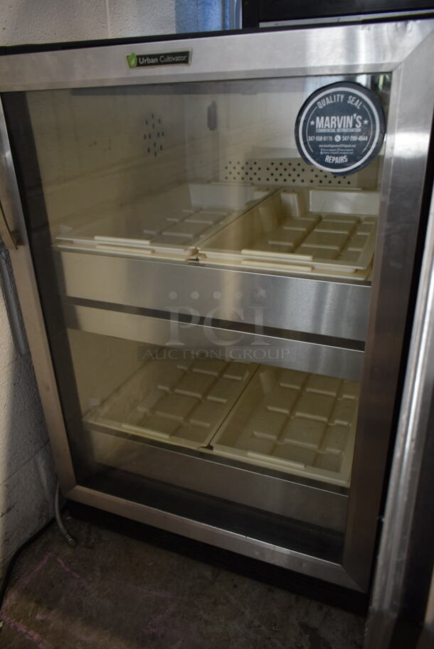 Stainless Steel Mini Cooler Merchandiser. Tested and Powers On But Does Not Get Cold
 - Image 2 of 3
