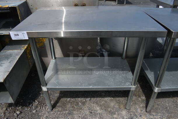 Stainless Steel Table w/ Metal Under Shelf. 36x24x34