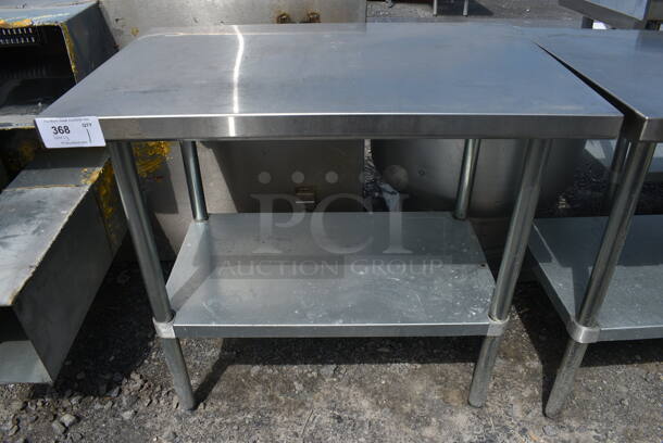Stainless Steel Table w/ Metal Under Shelf. 36x24x34 - Image 1 of 3