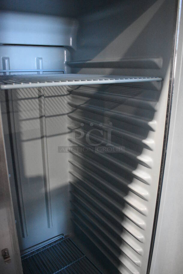 Delfield Stainless Steel Commercial 3 Door Reach In Cooler w/ Poly Coated Racks on Commercial Casters. 77x32x80. Cannot Test Due To Plug Style - Image 3 of 6