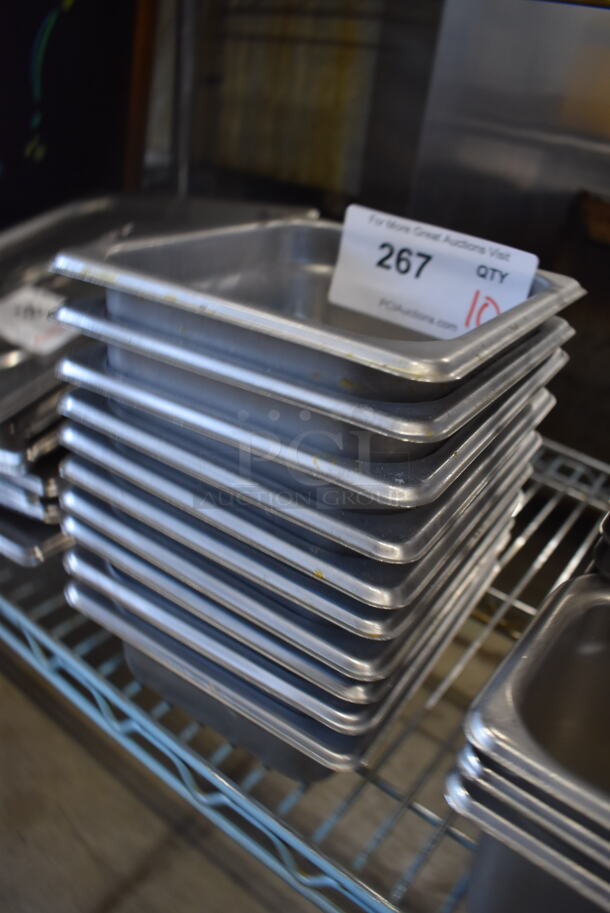 10 Stainless Steel 1/6 Size Drop In Bins. 1/6x2. 10 Times Your Bid! - Image 2 of 3