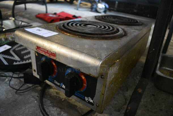 Star Max Stainless Steel Commercial Countertop Electric Powered 2 Burner Range. 208 Volts, 1 Phase. 12x26x12 - Image 5 of 6
