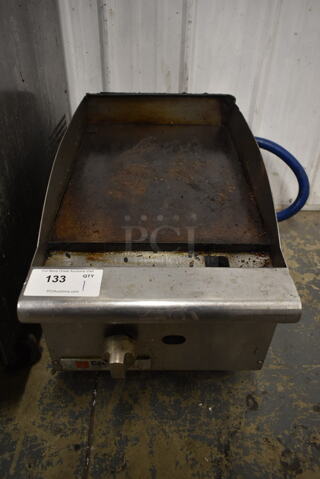 Cecilware Pro Stainless Steel Commercial Countertop Natural Gas Powered Flat Top Griddle.