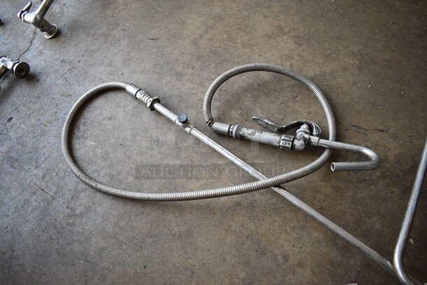 Metal Commercial Spray Nozzle Attachment w/ Faucet and Handles. - Image 3 of 4
