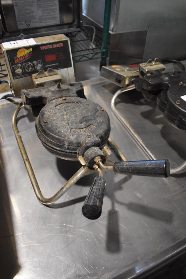 Stainless Steel Commercial Countertop Waffle Cone Maker. 12x24x10. Tested and Working! - Image 3 of 4