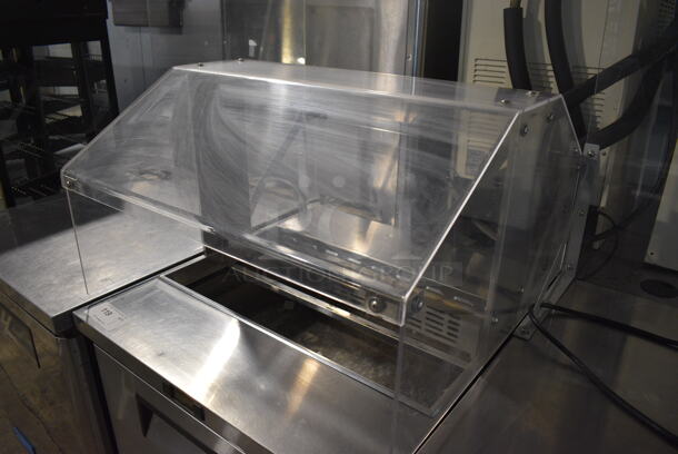 Turbo Air Model MST-26-711S Stainless Steel Commercial Single Door Under Counter Cooler w/ Poly Clear Sneeze Guard. 115 Volts, 1 Phase. 27.5x30x55. Tested and Powers On But Does Not Get Cold - Image 4 of 7