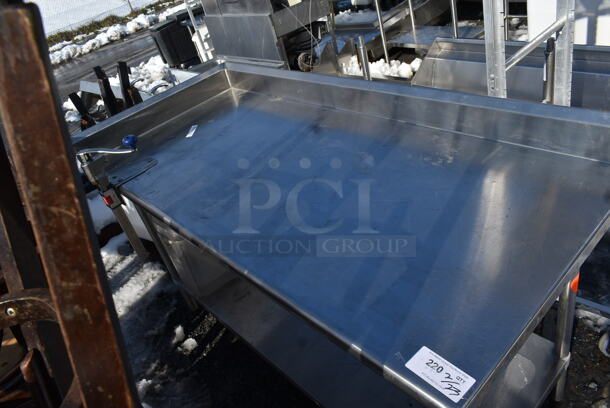 Stainless Steel Commercial Table w/ Back Splash and Under Shelf. - Image 2 of 4