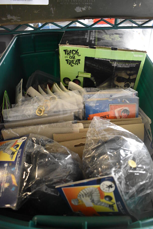 ALL ONE MONEY! Lot of Various Items Including Fake Moustaches, Fishnet Stockings and Face Paint in Green Bin! - Image 2 of 8