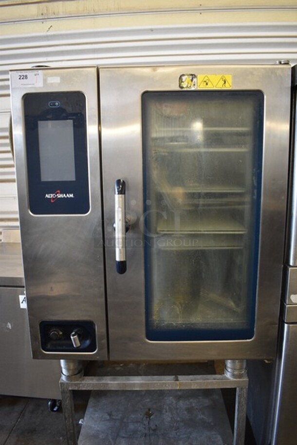 Alto Shaam Stainless Steel Commercial Electric Powered Combitherm Convection Oven on Stainless Steel Equipment Stand. Appears To Be Model CTP10-10E. 35.5x38x69.5 - Image 2 of 8