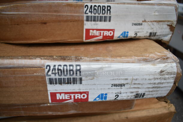 3 Boxes of 2 BRAND NEW SCRATCH AND DENT! Metro 2460BR Super Erecta Brite Wire Shelf - 24" x 60". 3 Times Your Bid! May Be Missing Pieces.  - Image 4 of 4