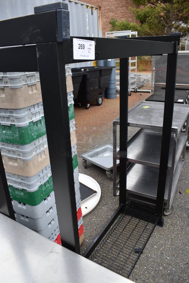 2 Black Metal Racks. 48x18.5x60. 2 Times Your Bid! - Image 5 of 5
