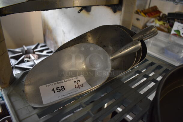 4 Various Metal Ice Scoopers. Includes 11x4x3. 4 Times Your Bid!
