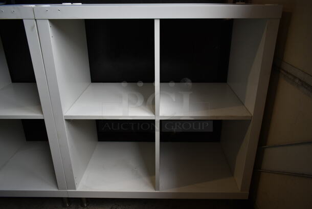 White 4 Cubby / Compartment Shelving Unit. - Image 4 of 4