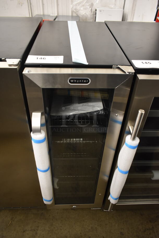 BRAND NEW SCRATCH AND DENT! Whynter BBR-638SB Stainless Steel Built In 60 Can Beverage Cooler Merchandiser with Lock. 115 Volts, 1 Phase. Tested and Working! - Image 1 of 4