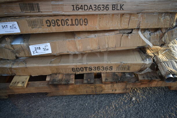 2 BRAND NEW SCRATCH AND DENT! Regency 600TS3636S 36" x 36" 16 Gauge Stainless Steel Commercial Work Table with Undershelf. 2 Times Your Bid! - Image 2 of 4