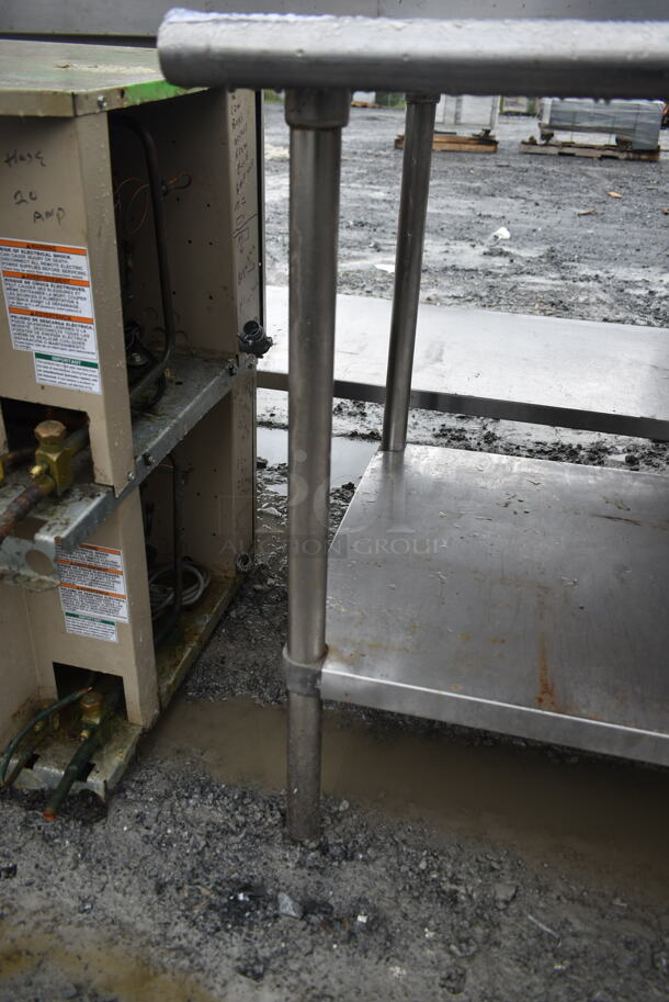 Stainless Steel Commercial Table w/ Back Splash and Under Shelf. - Image 4 of 4