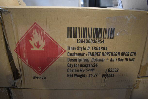 PALLET LOT of 18 BRAND NEW! 24 Boxes of Defendr Hand Sanitizer Bottles.  Total of 432 Bottles. 18 Times Your Bid! - Image 4 of 4