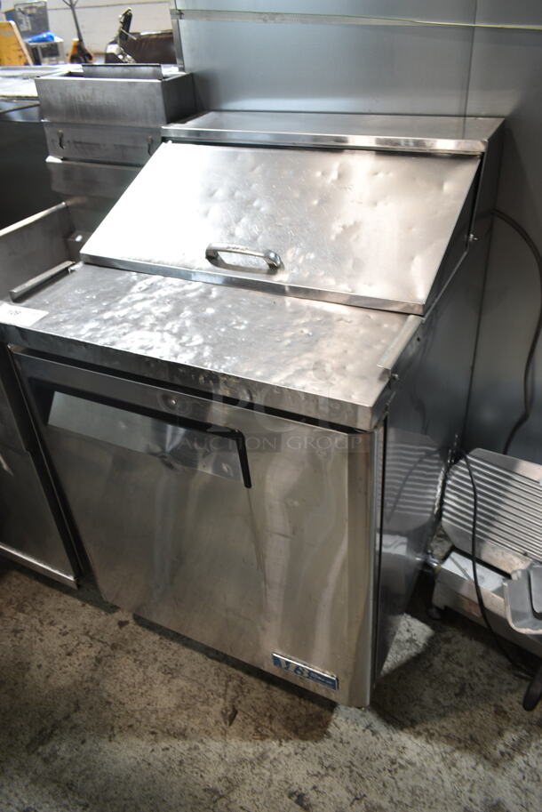 Turbo Air MST-28 Stainless Steel Commercial Sandwich Salad Prep Table Bain Marie Mega Top on Commercial Casters. 115 Volts, 1 Phase. Tested and Powers On But Does Not Get Cold
 - Image 2 of 6