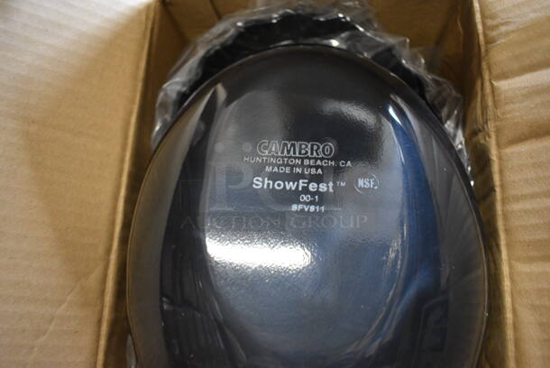 ALL ONE MONEY! Lot of Cambro Black Poly Oval Bowls! 11x8x2 - Image 3 of 4