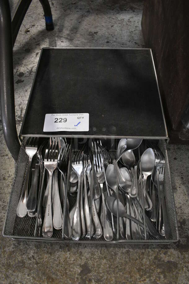 ALL ONE MONEY! Lot of Various Silverware in Drawer. 13x13x3