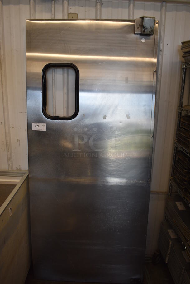 Eliason Stainless Steel Swinging Kitchen Door. 35x5x78
