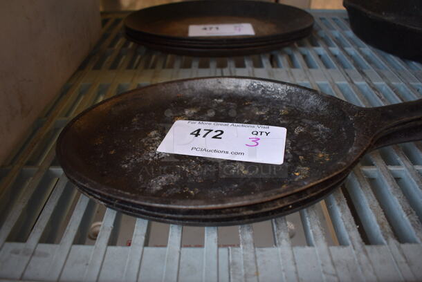 3 Cast Iron Skillets. 15x7.5x1. 3 Times Your Bid! - Image 3 of 3