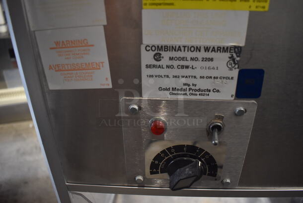 Gold Metal 2206 Commercial Stainless Steel Countertop Chip And Cheese Combination Merchandiser Warmer. 120V. Tested and Working! - Image 6 of 6