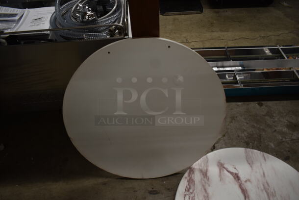 2 BRAND NEW SCRATCH AND DENT! Perfect Tables 776OD24RD314 24" Outdoor Round Copper Marble Table Top. 2 Times Your Bid! - Image 5 of 5