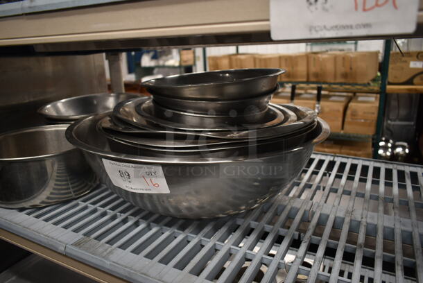 ALL ONE MONEY! Lot of 16 Various Metal Bowls. - Image 2 of 3