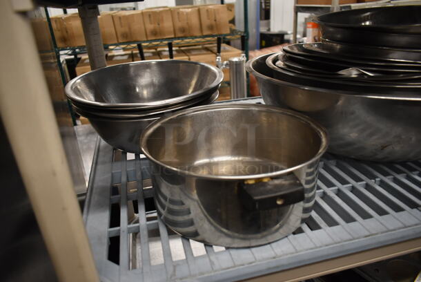 ALL ONE MONEY! Lot of 16 Various Metal Bowls. - Image 3 of 3