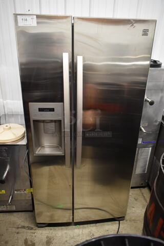 Kenmore 795.51313.012 Stainless Steel Cooler Freezer Combo Unit w/ Water and Ice Dispenser. 115 Volts, 1 Phase. Tested and Working! 