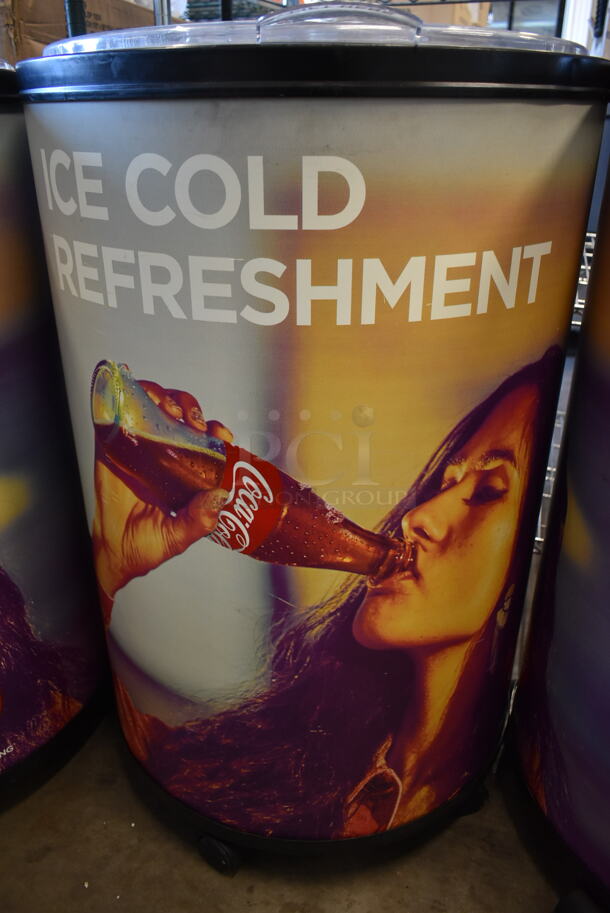 Metal Commercial Portable Drink Ice Cooler Merchandiser on Casters. - Image 3 of 6